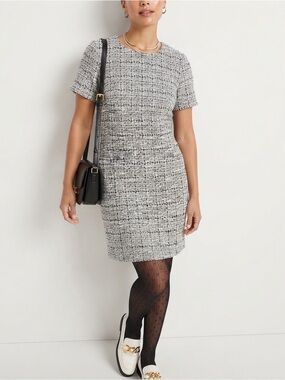 KATE and LILY Plaid Mini Dress in Gray Size 8 Like New